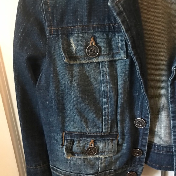 Juicy Couture Jeans Distressed Jean Jacket Size L - Picture 2 of 10